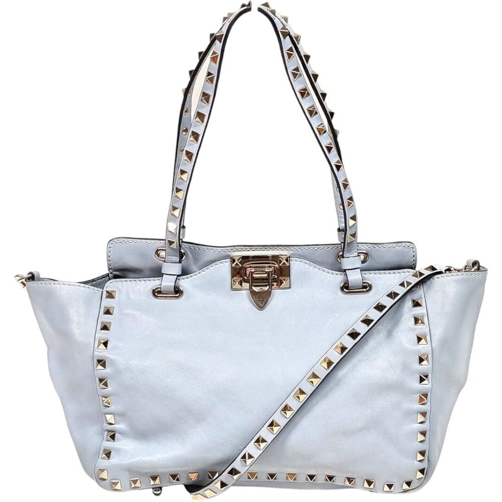 Valentino Garavani Crossbody Bag Blue Leather